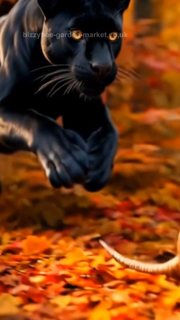 Pouncing panther.